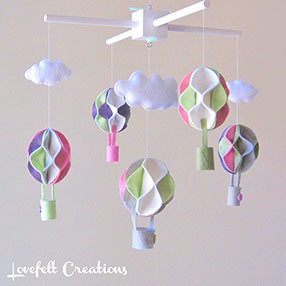 Hot Air Balloon Mobile by Lovefelt Creations