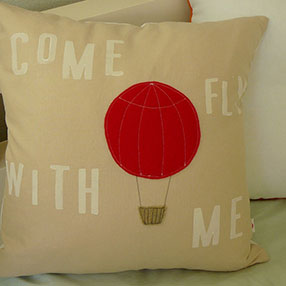 Hot Air Balloon Pillow by Olive Handmade